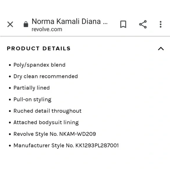 MORMA KAMALI Diana Gown in Black Dress Size XS - Picture 8 of 8